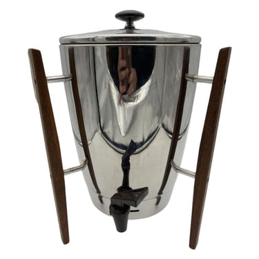 Mid Century Chrome and Teak Coffee Maker by Regal 