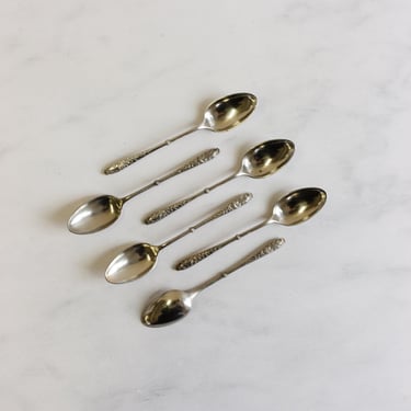 Antique French demitasse teaspoons, matching set of 6