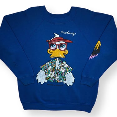 Vintage 80s/90s Breckinridge Colorado “Escape To Paradise” Funny Duck Graphic Crewneck Sweatshirt Pullover Size Large/XL 