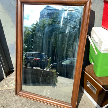Vintage Wood Framed Mirror 30x46” tall