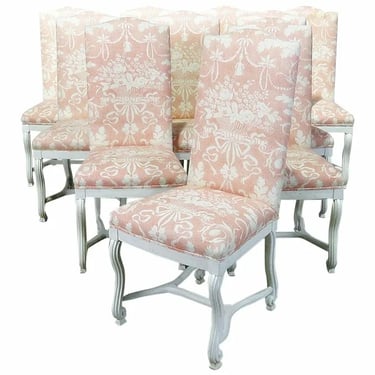 Gorgeous set 10 Louis XV Mutton Leg Painted Dining Side Chairs Great Colors!