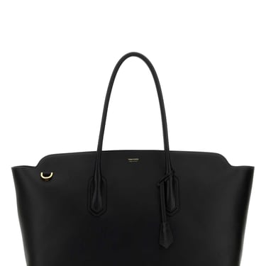 Tom Ford Men Black Leather Alexander East West Shopping Bag