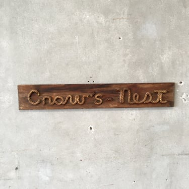 Vintage Crow's Nest Rope Sign | Urban Americana (Home Decor) - Long ...