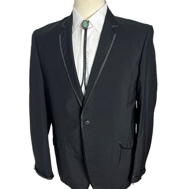 Vintage 1960s SHARKSKIN Tuxedo Jacket ~ size 40 R ~ Suit ~ Wedding ~ Blazer / Sport Coat / Suit ~ 60s ~ Smoking 