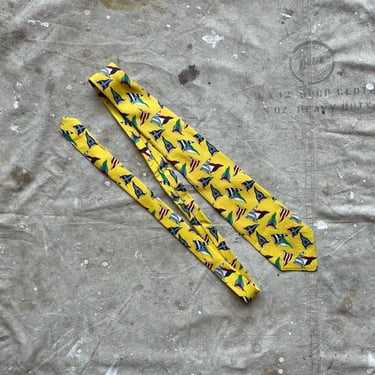 Vintage 1980s 1990s Polo Ralph Lauren Nautical Signal Ensign Ships Flag Necktie 