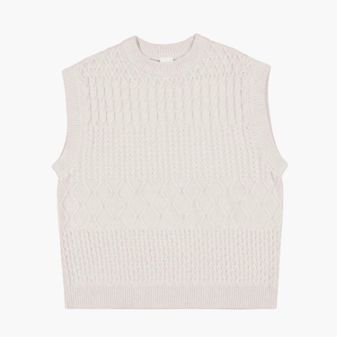 Aran vest, oat