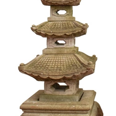 Large Cast Stone Pagoda Garden Ornament