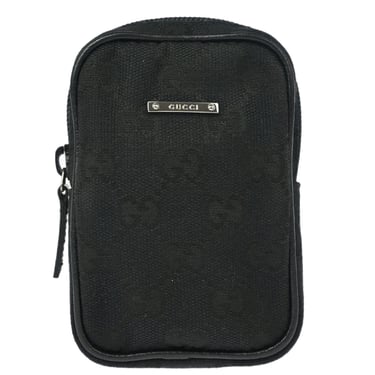Gucci Black Canvas GG Cigarette Case Pouch