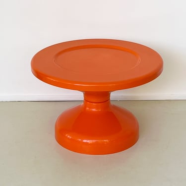 1960s Orange Rocchetto Table by A & P.G. Castiglioni for Kartell