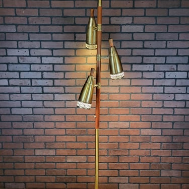 Mid Century 3 Light Floor Lamp 