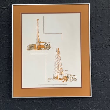Oil Rig Signed and Numbered Screen Print