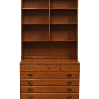 ETHAN ALLEN Heirloom Nutmeg Maple Custom Room Plan CRP Colonial Early American 40" Chest w. Double Bookcase 10-4551P / 10-4058 