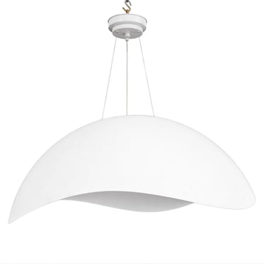 Italian Modern White Matte Half Dome Chandelier