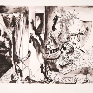Chevalier en Armure, Page et Femme Nue, Pablo Picasso (After), Marina Picasso Estate Lithograph Collection 