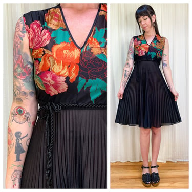 70s sheer floral witchy midi 