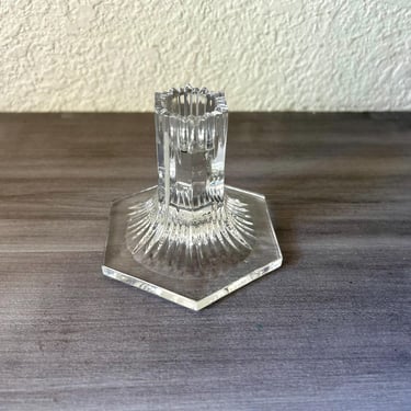 Vintage Tiffany & Co Crystal Candleholder, Louis Comfort Tiffany Collection , 1992 