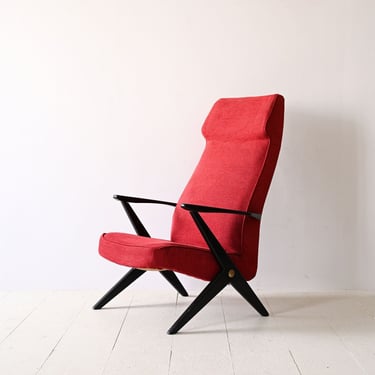 Bengt Ruda for NK - Original 50s Nordic Red Armchair with Timeless Elegance 