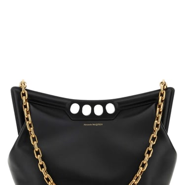 Alexander Mcqueen Women Black Leather The Peak Shoulder Bag