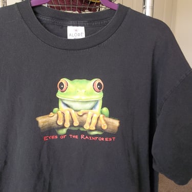 Vintage T-shirt Frog  2000s Y2K Xl Distressed Preppy Grunge Skater Casual Street Clothing Alore Tag 