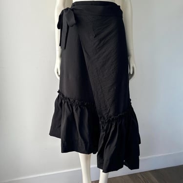 Vivienne Westwood Red Label Black Asymmetrical Ruffled Wrap Skirt Size 00 / XS/S 