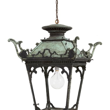 Antique French Metal Lantern