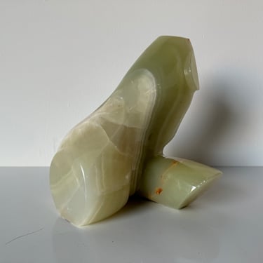 Vintage  Green Onyx Marble  Abstract Nude Female Torso  Sculpture 