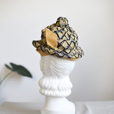 Basket Weave Ribbon 1960s Hat 