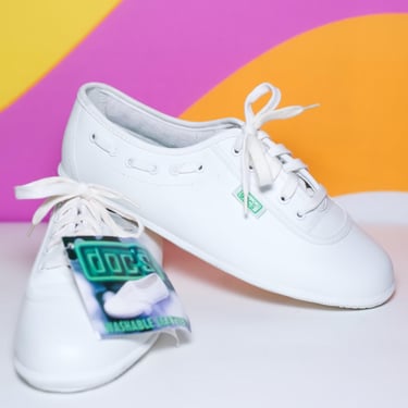 Vintage 80s/90s New Old Stock White Sneakers | Size 8 