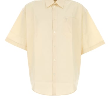 Ami Men Cream Poplin Shirt