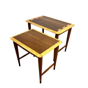 Iconic American Vintage 1960s Mid Century Modern Lane Acclaim Nesting Table Set 