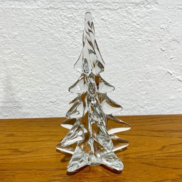 Vintage Glass Table Top Christmas Tree 