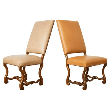 Pair of Dennis &amp; Leen Louis XIV Os de Mouton Hall Chairs