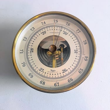 Vintage Taylor Barometer Brass Compensated Hanging Commonwealth of Virginia 