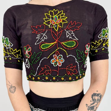 Beaded Botanicals Crop Top