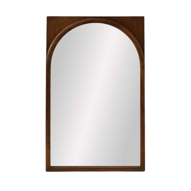 Mounted Teak Arch Mirror 