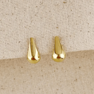 18k Gold Filled 12mm Teardrop Stud Earrings