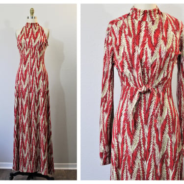 Vintage 60s 70s Jonathan Logan sexy Feather print 2 piece set dress and bolero jacket   // Modern Size 2 4 xs Small 