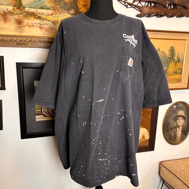 Vintage Carharrt Racing Pocket Tshirt Trashed Size 2XL-3XL 