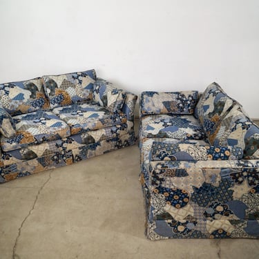 Pair of 1970’s Mid-Century Modern Loveseats 