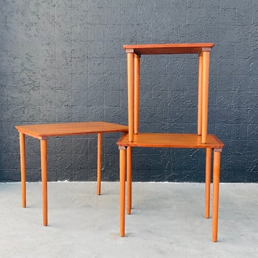 Set of 3 MCM Teak Nesting Tables