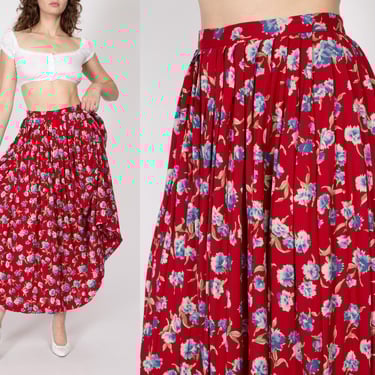 Ralph Lauren skirt 90s y2k vintage red calico floral