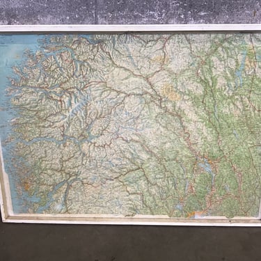 Framed Norway Map (Seattle)