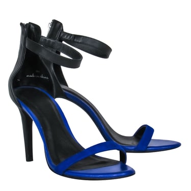 Joie - Cobalt Blue &amp; Black Suede Open Toe Heel Sz 6.5