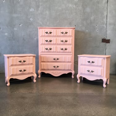 Five Drawer Dresser with Matching Two Drawer Nightstands