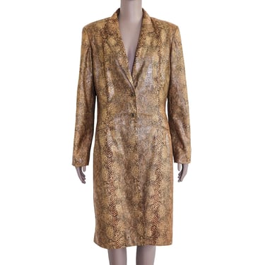 Vintage Harve Benard Snake Print Blazer Coat Long Sleeve Trendy Layer Statement Jacket Long Sleeve Trendy Layer Chic Formal Evening Jacket 