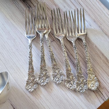 Antique Gorham Versailles Sterling Silver Luncheon Forks, c1880 