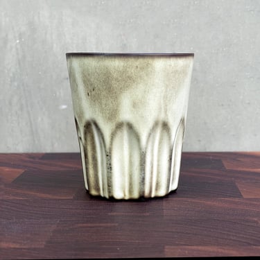 Black Porcelain Ceramic "Peak" Cup  -  Matte "Stone" 