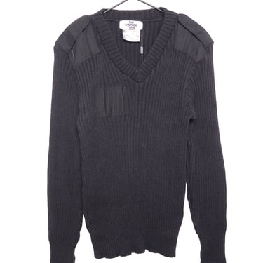 Ribbed Wool Shoulder Pad Sweater