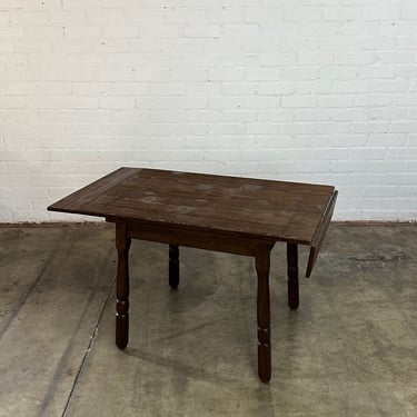 Aged pine drop leaf dining table 