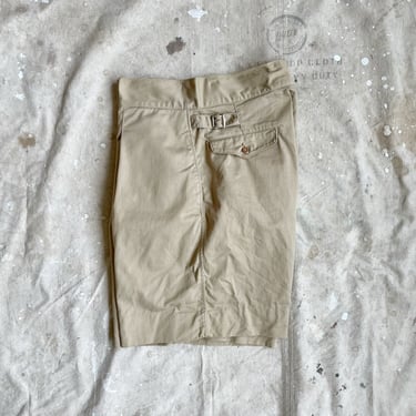 Size 32 US Military Cotton Twill Chino Pleat Front Bermuda Shorts 2218 